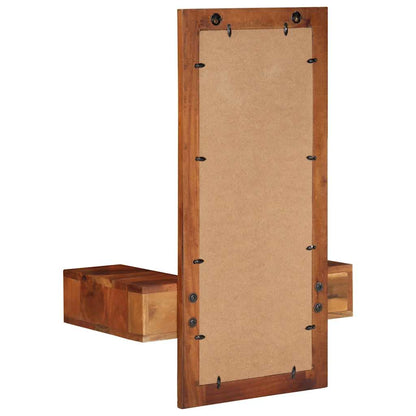 vidaXL Wall Mirror with Drawers 60x33x90 cm Solid Wood Acacia