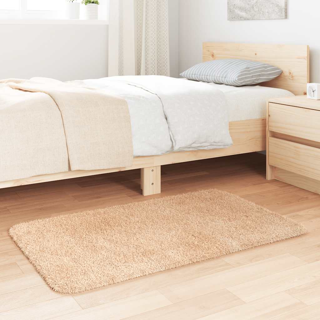 vidaXL Shaggy Rug High Pile NAVARRA Beige 60x100 cm Polyester