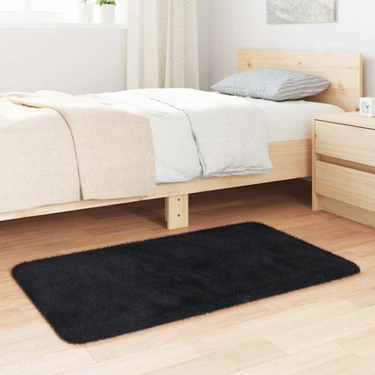 vidaXL Shaggy Rug High Pile NAVARRA Black 60x100 cm Polyester