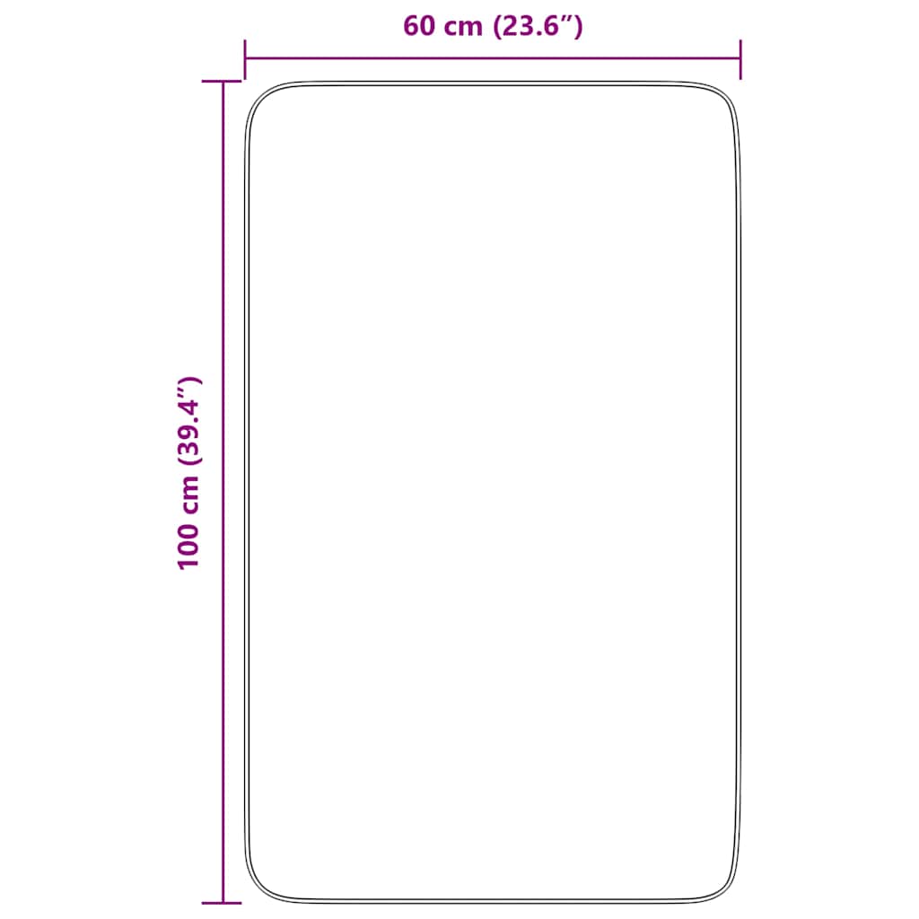 vidaXL Shaggy Rug High Pile NAVARRA Cream 60x100 cm Polyester