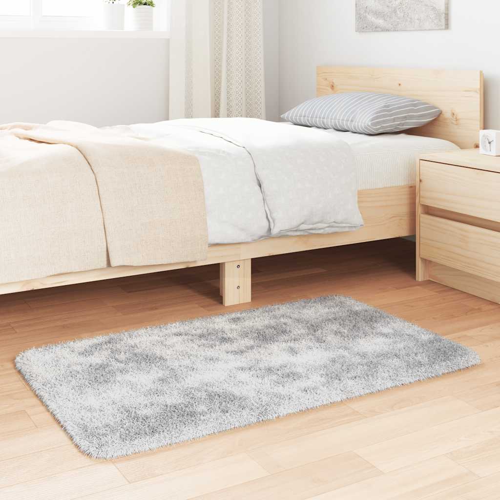 vidaXL Shaggy Rug High Pile NAVARRA Silver Grey 60x100 cm Polyester