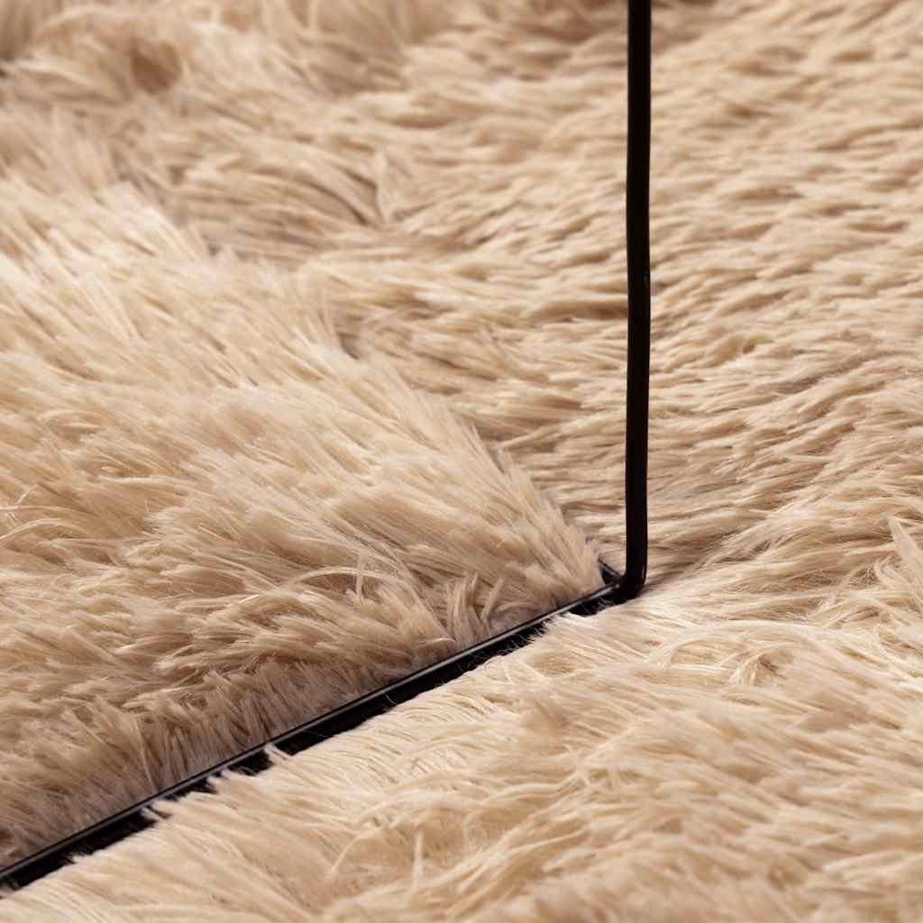 vidaXL Shaggy Rug High Pile NAVARRA Beige 80x150 cm Polyester