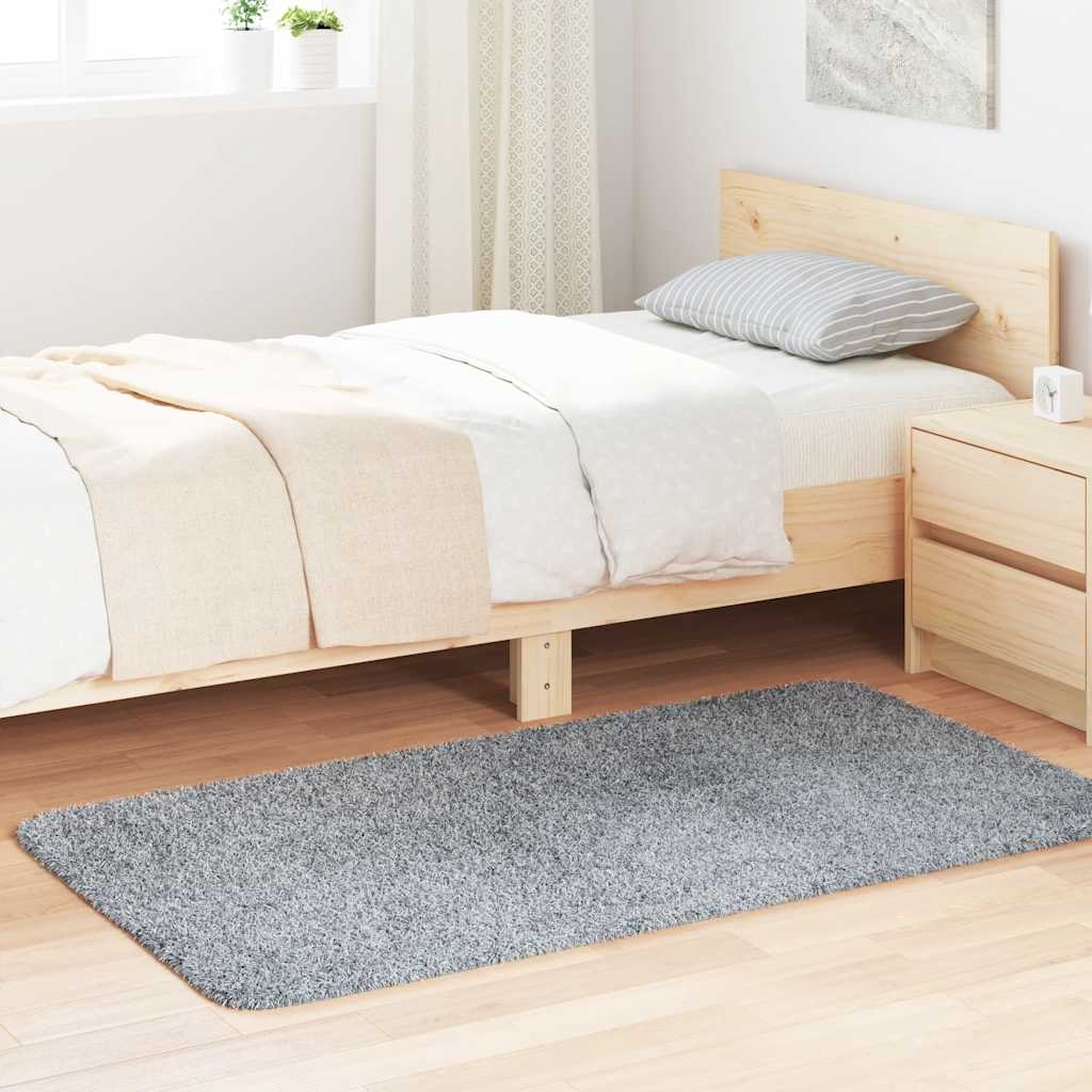 vidaXL Shaggy Rug High Pile NAVARRA Light Grey 80x150 cm Polyester