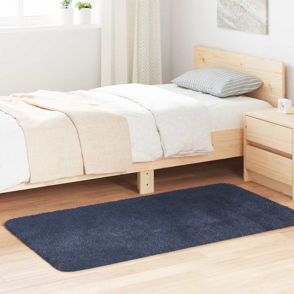 vidaXL Shaggy Rug High Pile NAVARRA Navy 80x150 cm Polyester