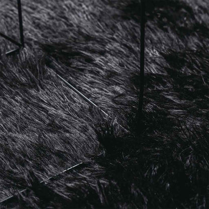 vidaXL Shaggy Rug High Pile NAVARRA Black 120x170 cm Polyester