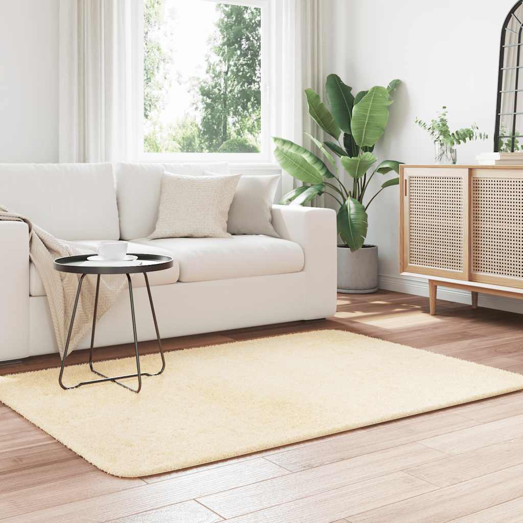 vidaXL Shaggy Rug High Pile NAVARRA Cream 120x170 cm Polyester
