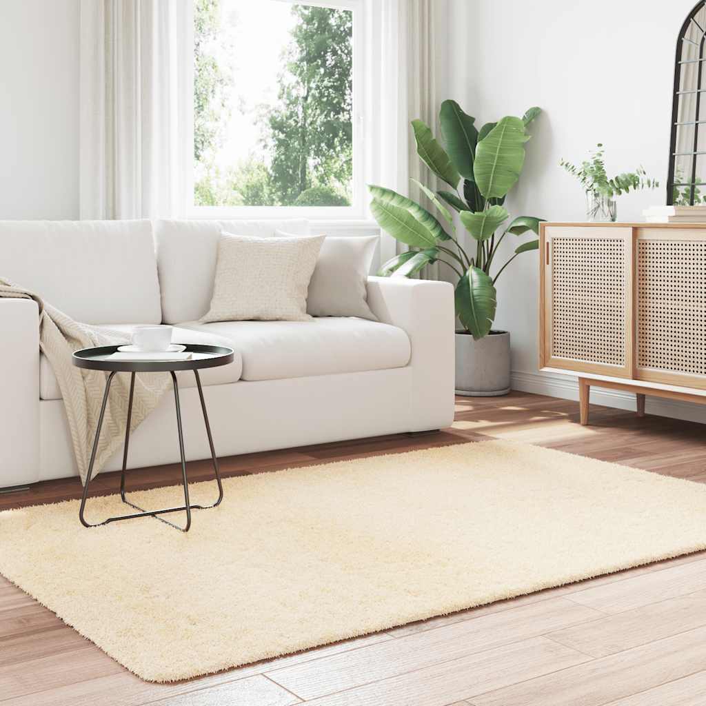 vidaXL Shaggy Rug High Pile NAVARRA Cream 130x200 cm Polyester