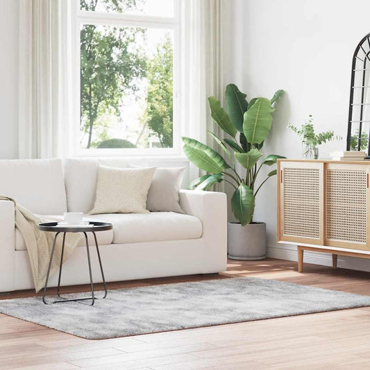 vidaXL Shaggy Rug High Pile NAVARRA Light Grey 130x200 cm Polyester