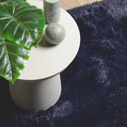 vidaXL Shaggy Rug High Pile NAVARRA Navy 130x200 cm Polyester