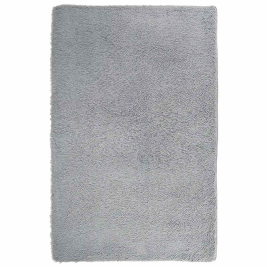 vidaXL Shaggy Rug High Pile NAVARRA Silver Grey 130x200 cm Polyester