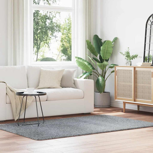 vidaXL Shaggy Rug High Pile NAVARRA Silver Grey 130x200 cm Polyester