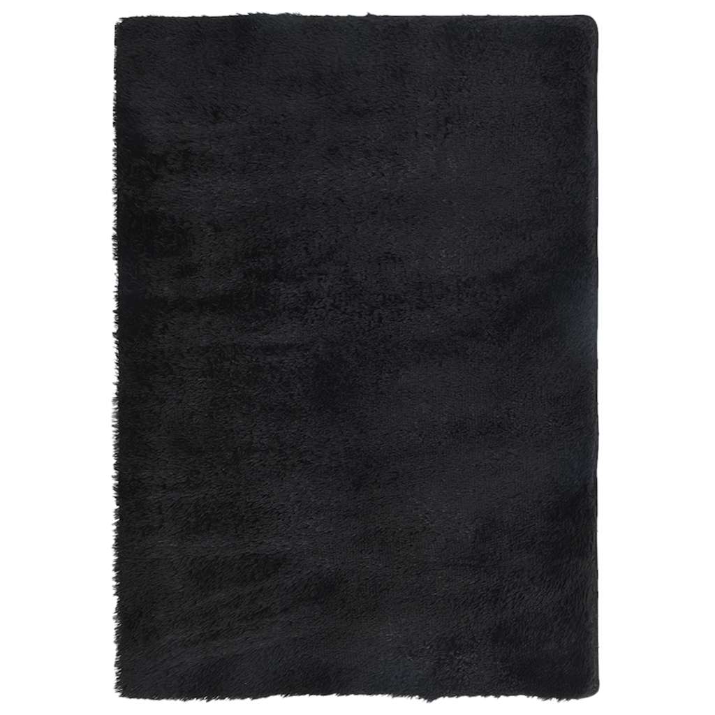 vidaXL Shaggy Rug High Pile NAVARRA Black 160x230 cm Polyester