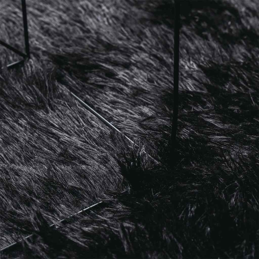 vidaXL Shaggy Rug High Pile NAVARRA Black 160x230 cm Polyester