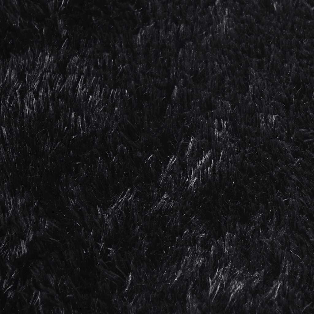 vidaXL Shaggy Rug High Pile NAVARRA Black 200x290 cm Polyester