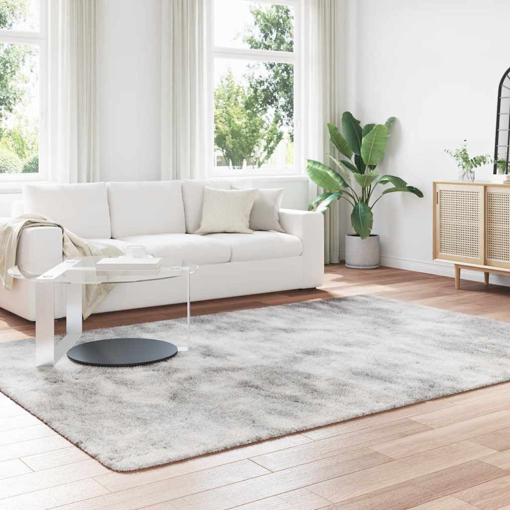 vidaXL Shaggy Rug High Pile NAVARRA Silver Grey 200x290 cm Polyester