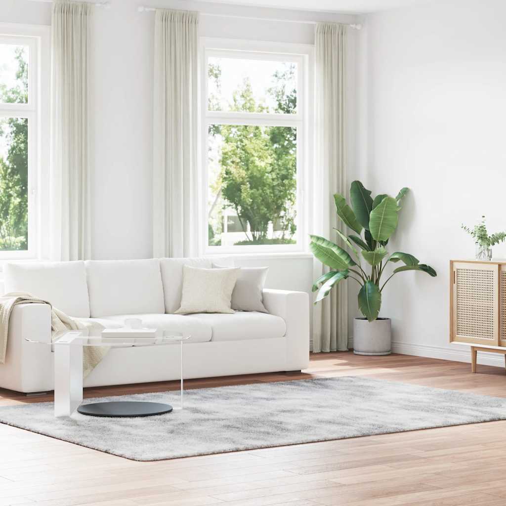 vidaXL Shaggy Rug High Pile NAVARRA Silver Grey 200x290 cm Polyester