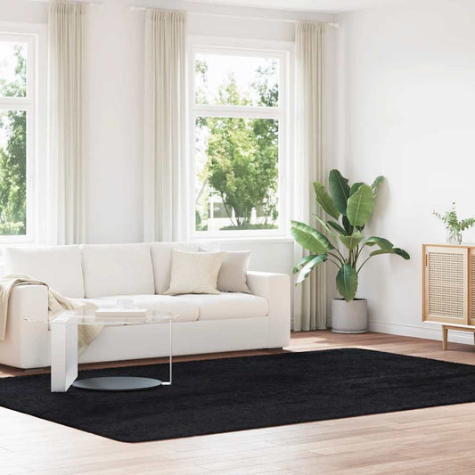 vidaXL Shaggy Rug High Pile NAVARRA Black 240x340 cm Polyester