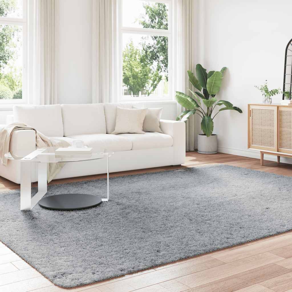 vidaXL Shaggy Rug High Pile NAVARRA Light Grey 240x340 cm Polyester