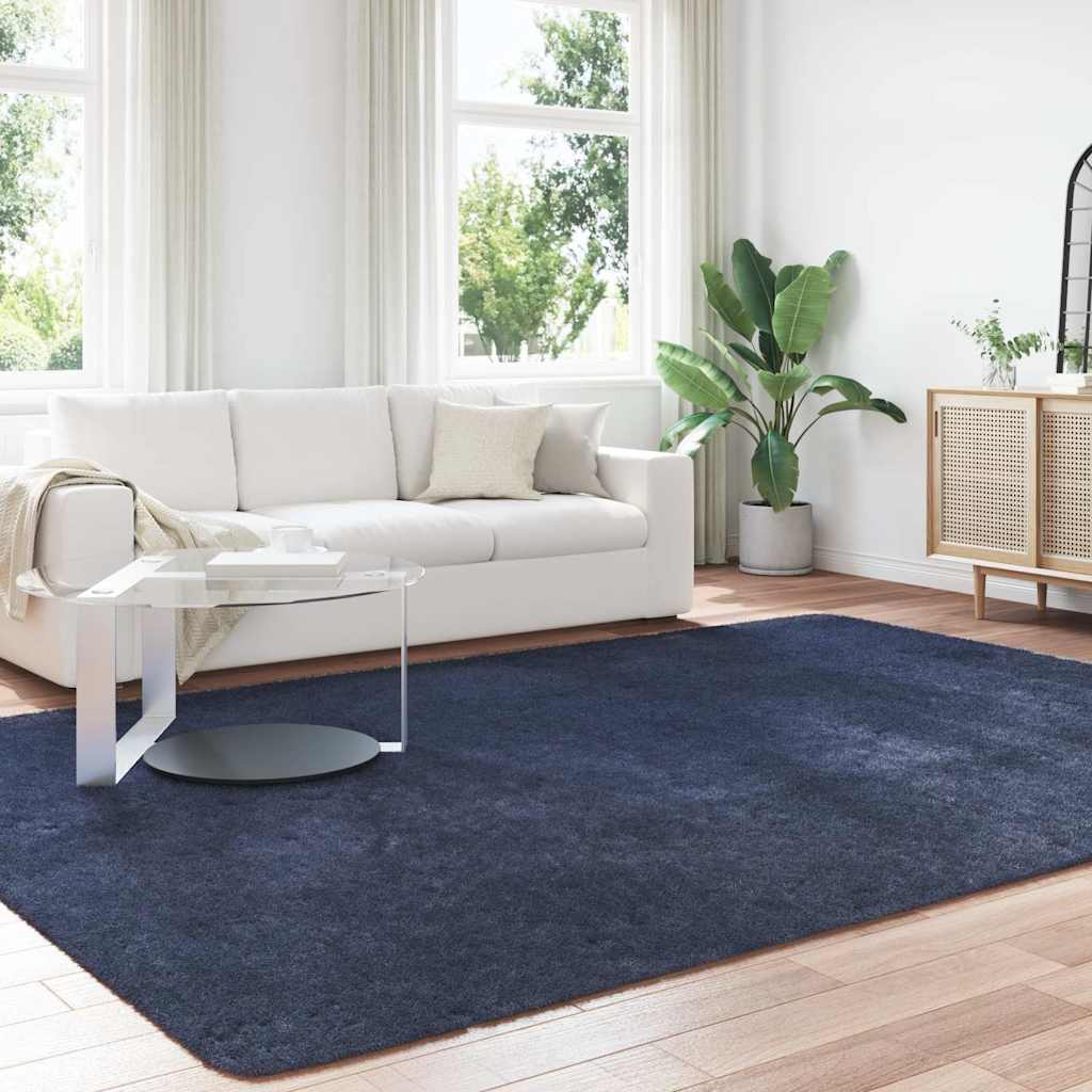 vidaXL Shaggy Rug High Pile NAVARRA Navy 240x340 cm Polyester