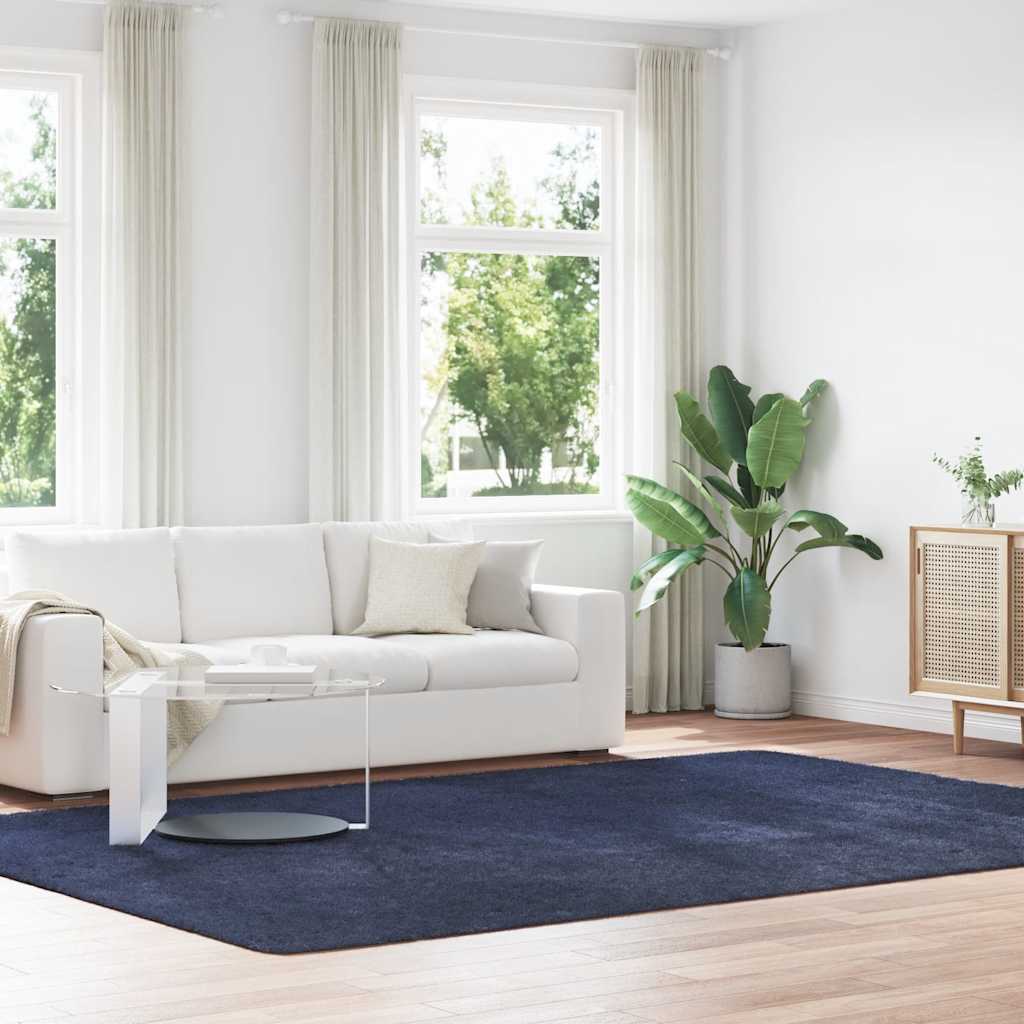 vidaXL Shaggy Rug High Pile NAVARRA Navy 240x340 cm Polyester