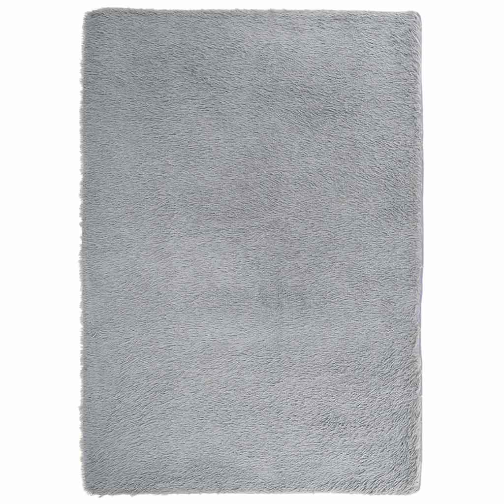 vidaXL Shaggy Rug High Pile NAVARRA Silver Grey 240x340 cm Polyester