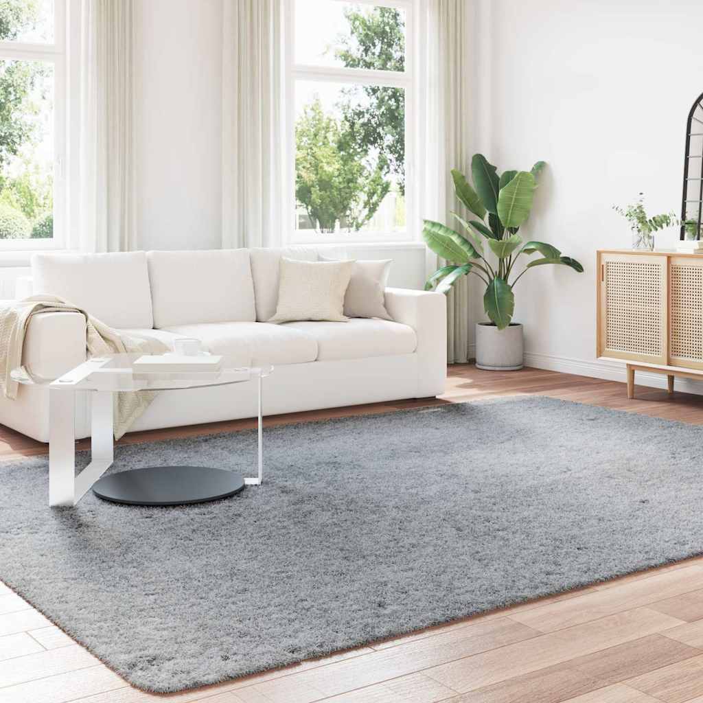 vidaXL Shaggy Rug High Pile NAVARRA Silver Grey 240x340 cm Polyester