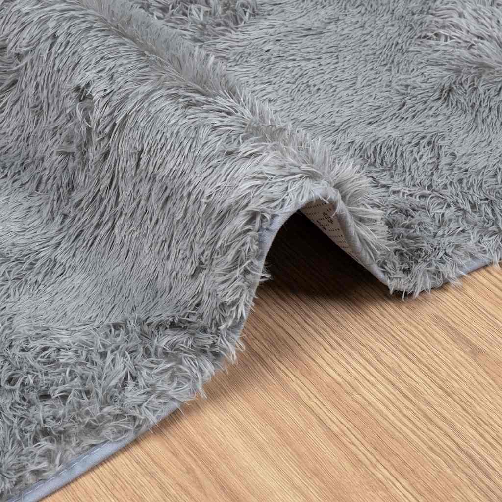vidaXL Shaggy Rug High Pile NAVARRA Silver Grey 240x340 cm Polyester