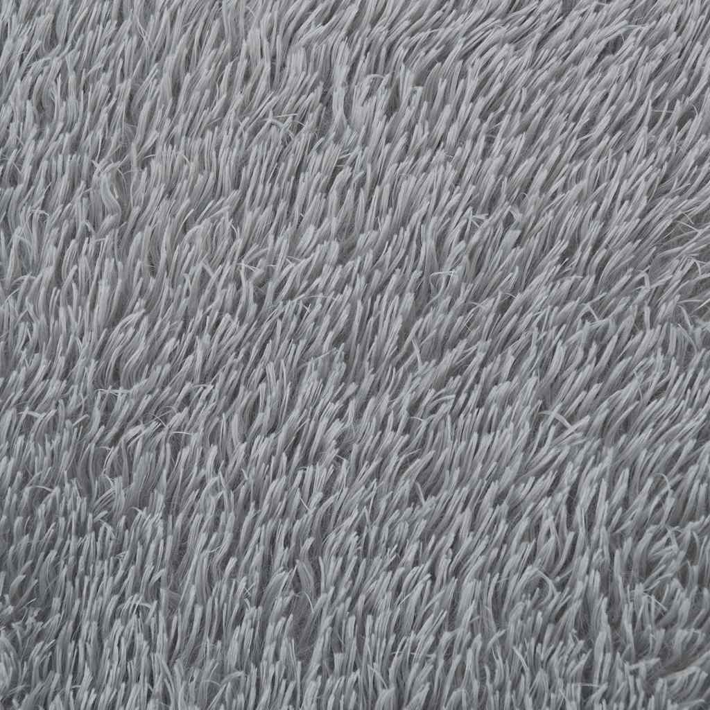 vidaXL Shaggy Rug High Pile NAVARRA Silver Grey 240x340 cm Polyester