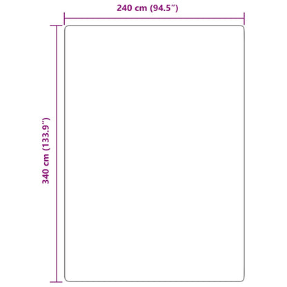 vidaXL Shaggy Rug High Pile NAVARRA Silver Grey 240x340 cm Polyester