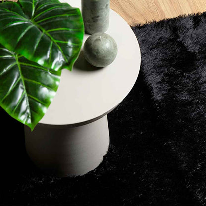 vidaXL Shaggy Rug High Pile NAVARRA Black 120x120 cm Polyester