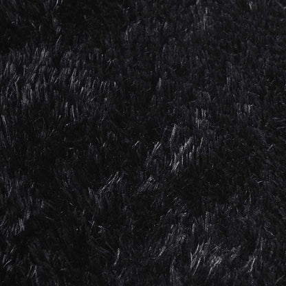 vidaXL Shaggy Rug High Pile NAVARRA Black 120x120 cm Polyester