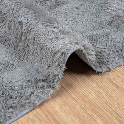 vidaXL Shaggy Rug High Pile NAVARRA Light Grey 120x120 cm Polyester