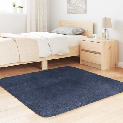vidaXL Shaggy Rug High Pile NAVARRA Navy 120x120 cm Polyester