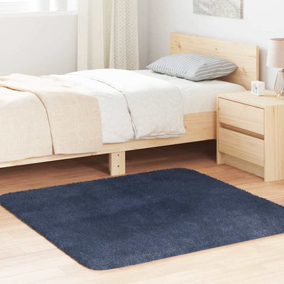 vidaXL Shaggy Rug High Pile NAVARRA Navy 120x120 cm Polyester