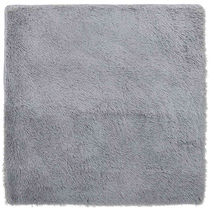 vidaXL Shaggy Rug High Pile NAVARRA Silver Grey 120x120 cm Polyester