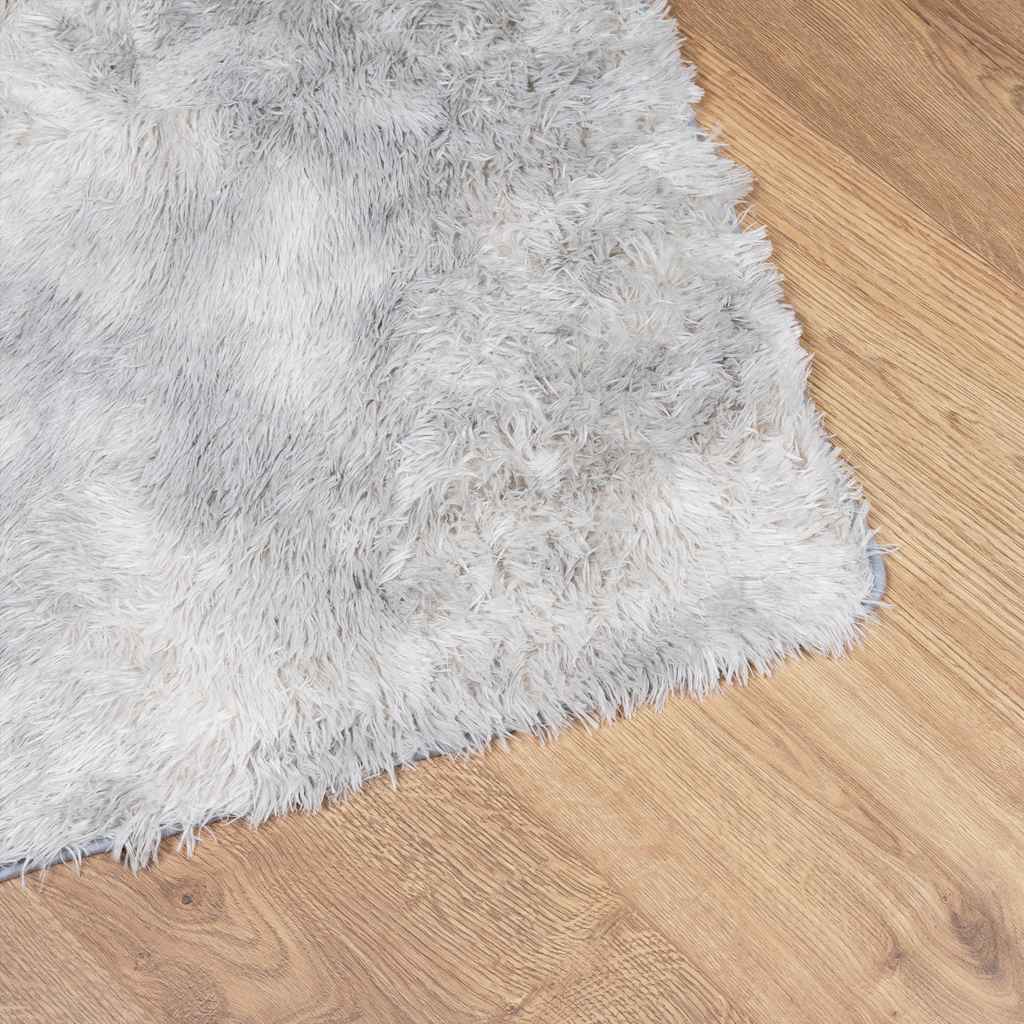 vidaXL Shaggy Rug High Pile NAVARRA Silver Grey 120x120 cm Polyester