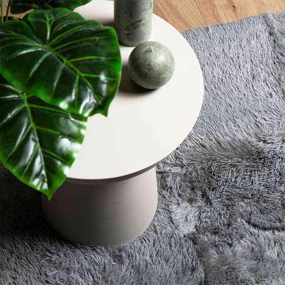 vidaXL Shaggy Rug High Pile NAVARRA Silver Grey 120x120 cm Polyester