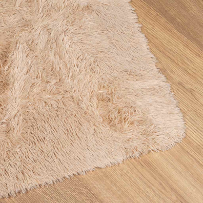 vidaXL Shaggy Rug High Pile NAVARRA Beige 160x160 cm Polyester