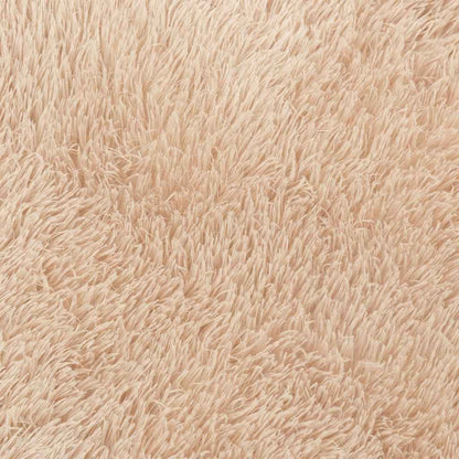 vidaXL Shaggy Rug High Pile NAVARRA Beige 160x160 cm Polyester