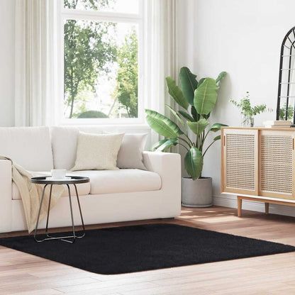 vidaXL Shaggy Rug High Pile NAVARRA Black 160x160 cm Polyester