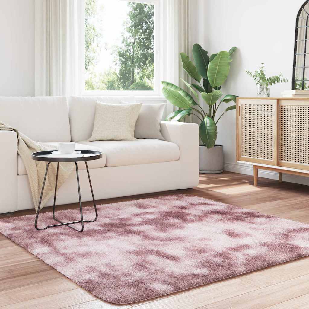 vidaXL Shaggy Rug High Pile NAVARRA Dusty Pink 160x160 cm Polyester