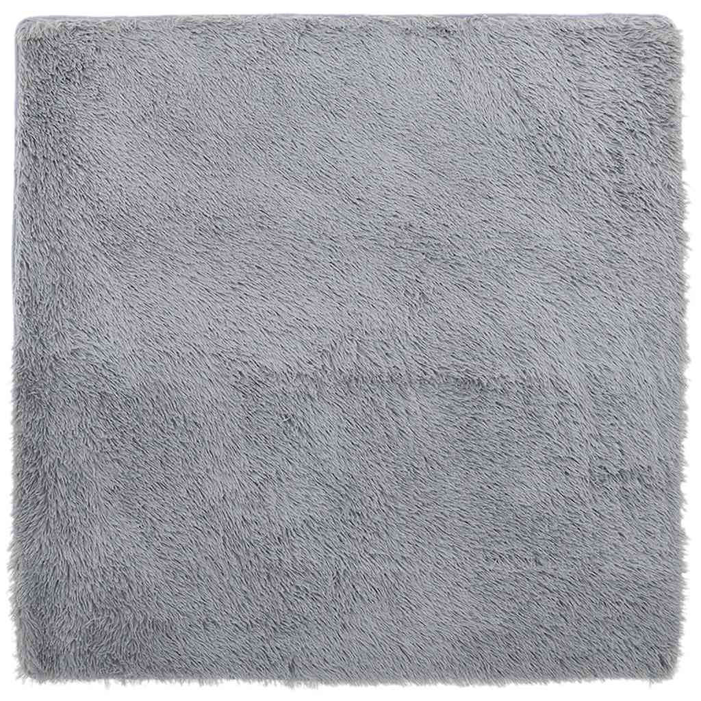vidaXL Shaggy Rug High Pile NAVARRA Light Grey 160x160 cm Polyester