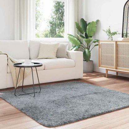 vidaXL Shaggy Rug High Pile NAVARRA Light Grey 160x160 cm Polyester