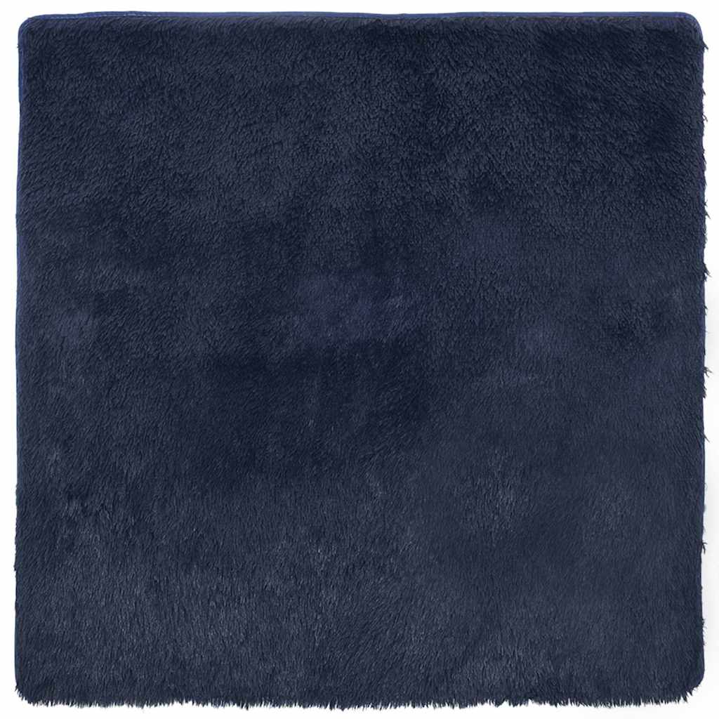vidaXL Shaggy Rug High Pile NAVARRA Navy 160x160 cm Polyester