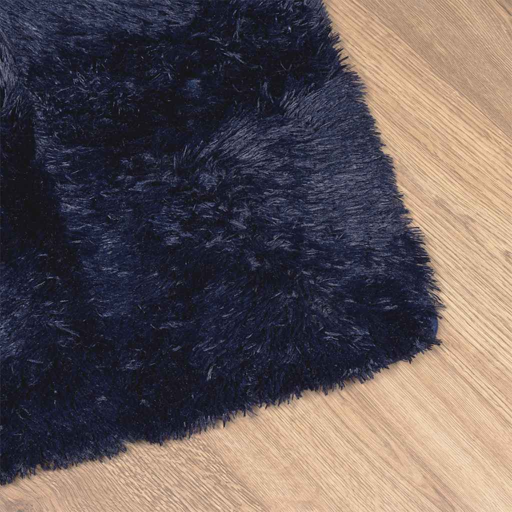 vidaXL Shaggy Rug High Pile NAVARRA Navy 160x160 cm Polyester