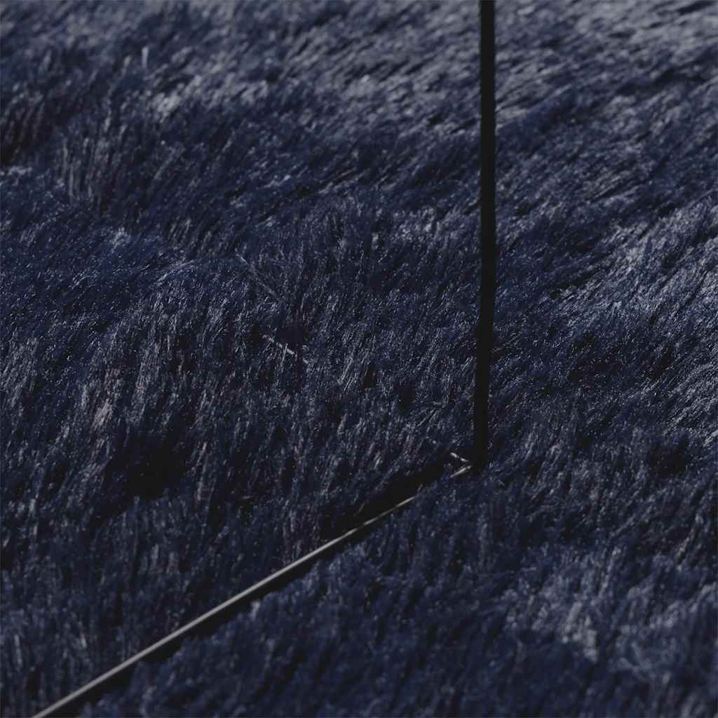vidaXL Shaggy Rug High Pile NAVARRA Navy 160x160 cm Polyester