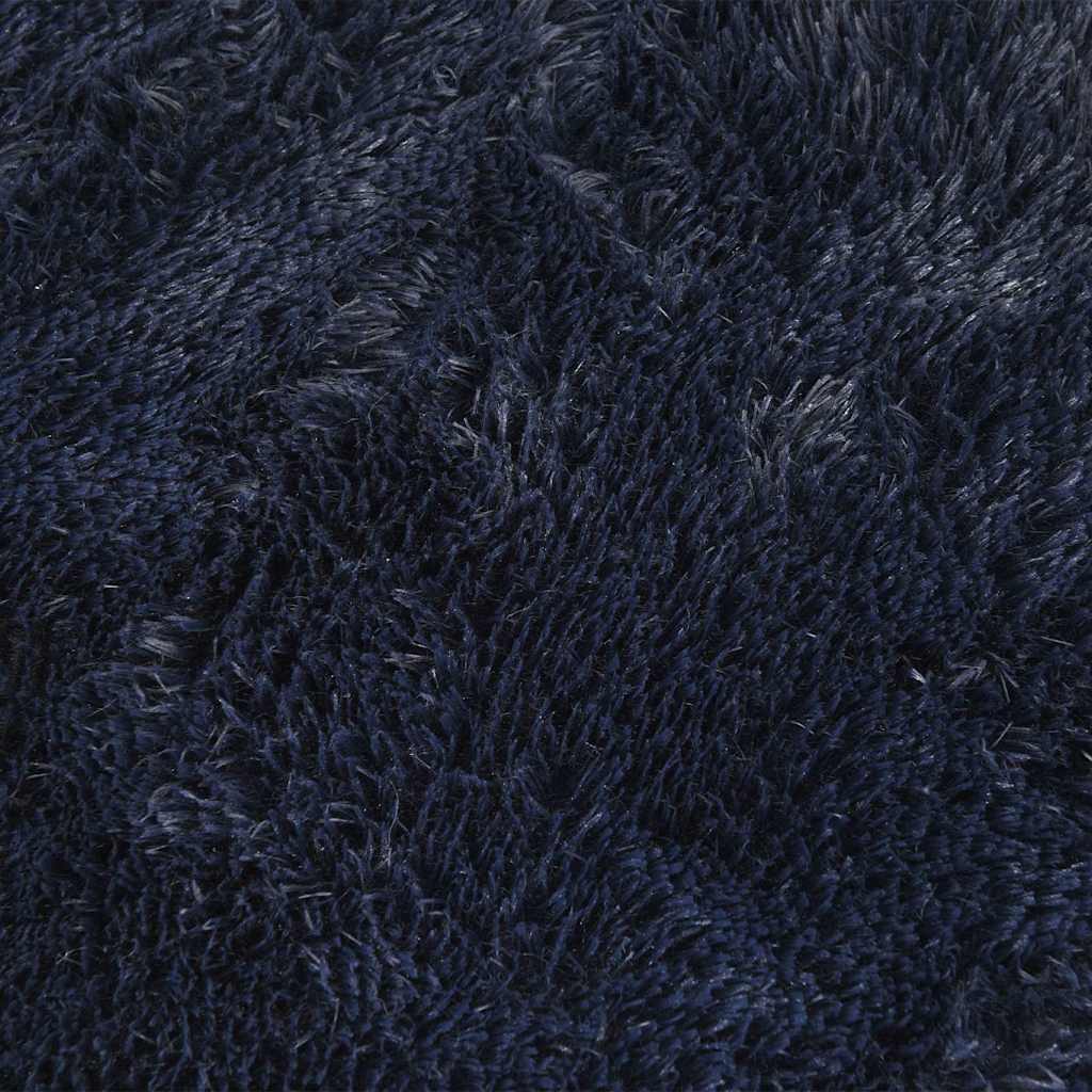 vidaXL Shaggy Rug High Pile NAVARRA Navy 160x160 cm Polyester