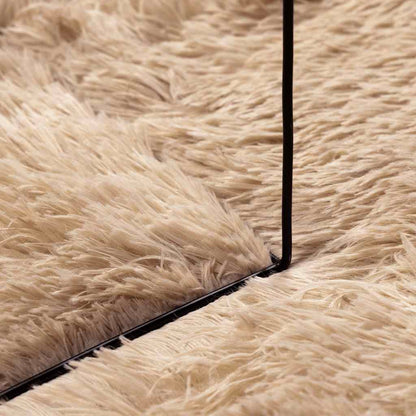 vidaXL Shaggy Rug High Pile NAVARRA Beige 200x200 cm Polyester