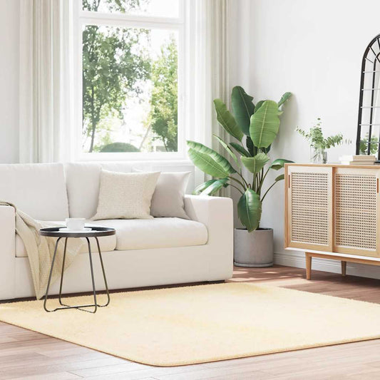 vidaXL Shaggy Rug High Pile “NAVARRA” Cream 200x200 cm Polyester
