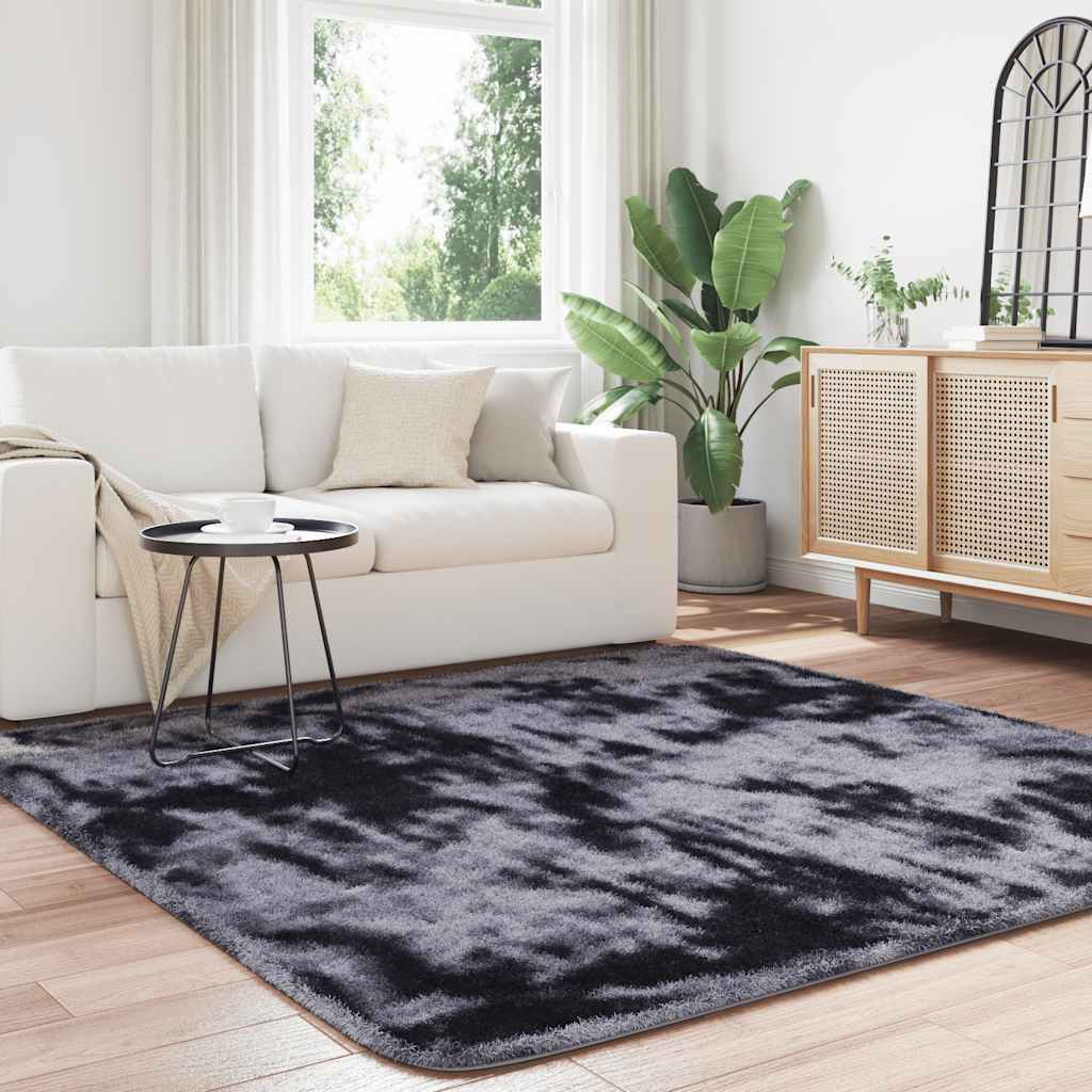 vidaXL Shaggy Rug High Pile NAVARRA Dark Grey 200x200 cm Polyester